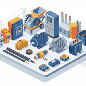 Изометрическое изображение электрооборудования для запчастей дробилок Metso, используемых в Казахстане.